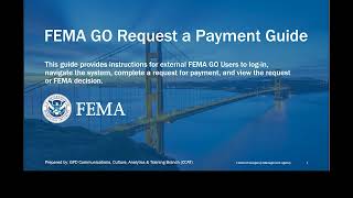 FEMA GO Request a Payment Guide