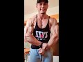 Young natural bodybuilder Robert Stan extreme pumping on cam