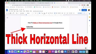 How To Make A Thick Horizontal Line In Google Docs | TUTORIAL