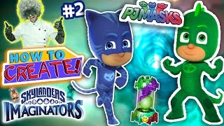 SKYLANDERS IMAGINATORS CREATION of PJ MASKS GEKKO & CATBOY Disney Channel (How to Create Recipe #2)