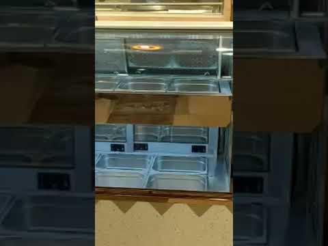 Stainless steel rectangular sweet display counter, for shop