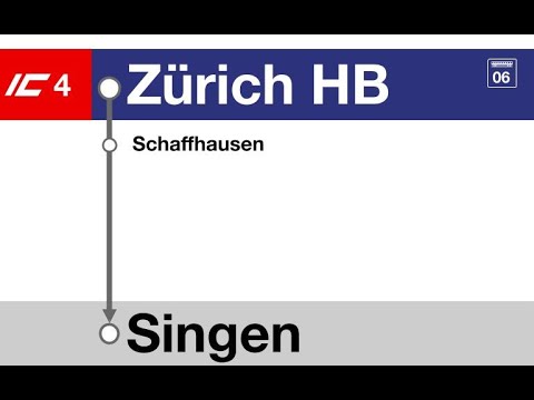 SBB Ansagen » IC4 Zürich HB — Singen (Hohentwiel) (Eingestellt) | SLBahnen
