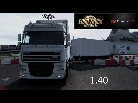 Euro Truck Simulator 2(1.40) Promods (2.52) First drive Anklam to Swinemünde