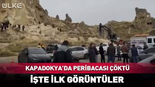Kapadokya'da Peribacası Çöktü! İşte Olay Yerinden İlk Görüntüler #Sondakika