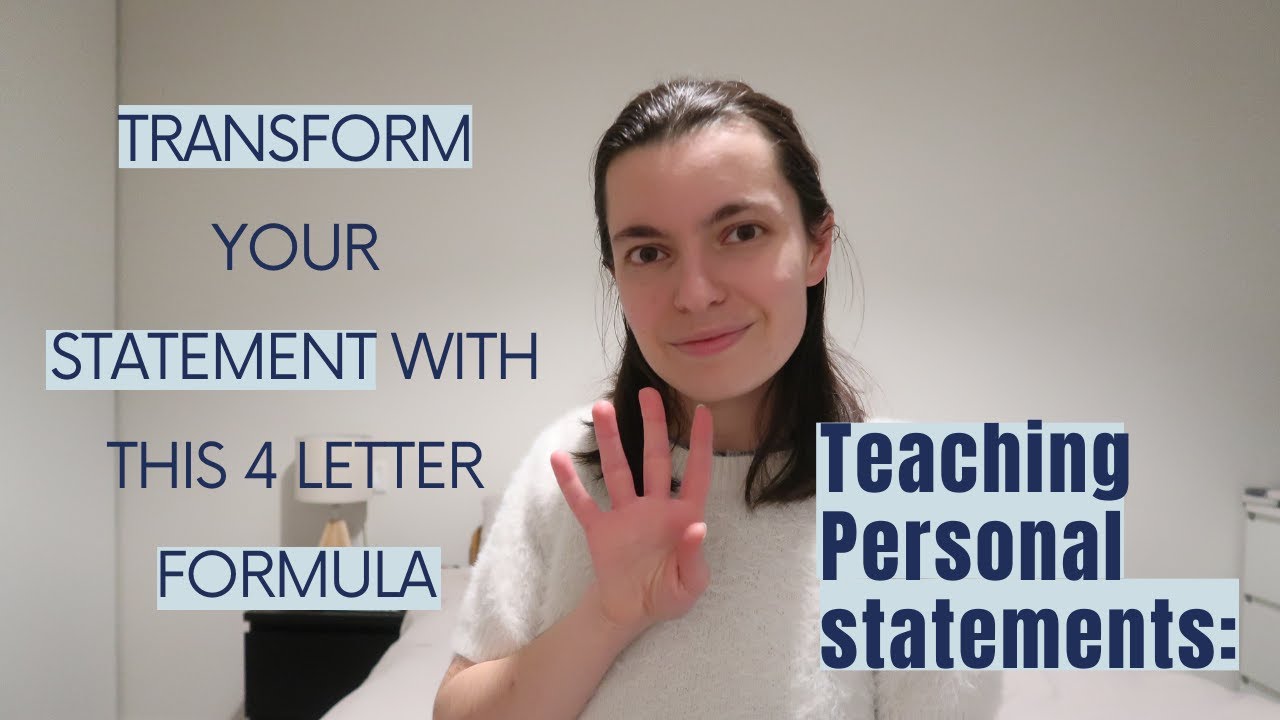 How to STRUCTURE your PERSONAL STATEMENT | TEACHING personal statements | RESOURCE in description