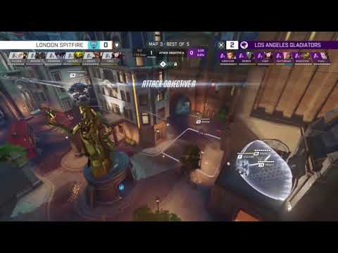 Gladiators vs Spitfire crazy first point Kings Row
