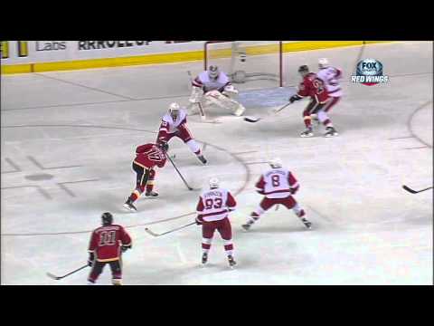 Blake Comeau goal 5-2 Feb 23 2013 Mar 13 2013 Detroit Red Wings vs Calgary Flames NHL Hockey