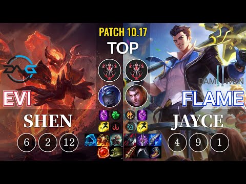 DFM Evi Shen vs DWG Flame Jayce Top - KR Patch 10.17