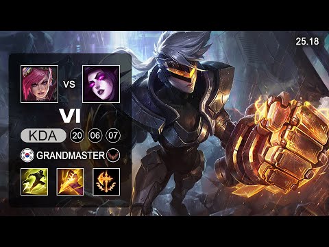 Vi vs Morgana Jungle - KR Grandmaster - Patch 25.18 Season 15