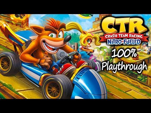 CRASH TEAM RACING PS4 - 100% Playthrough All Relics, Challenges, Gems and Secret Ending - PS4 Pro