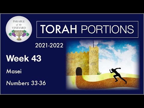 Torah Portions - Week 43 - Masei ( Levite & Cities of Refuge) - Numbers 33-36 (2021-2022)