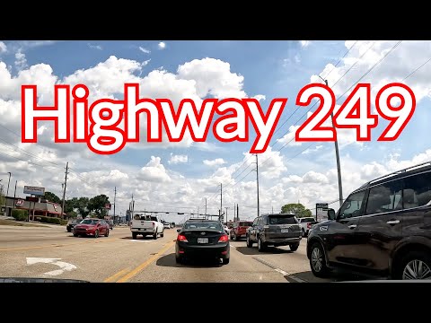 4K Driving Houston Texas State Highway 249 racing starts at 19:00