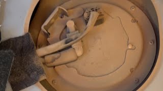 Mazda CX-9 2.5L turbo how to change fuel pump filter removal rear seat замена топливной станции