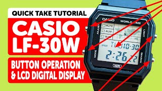 #Casio LF-30W (3572) - Button Operation and LCD Digital Display