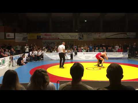 Ringer Oberliga Hessen 2017: KSC Niedernberg - RWG Mömbris-Königshofen; Kampf Jens Rung vs B.Hofmann