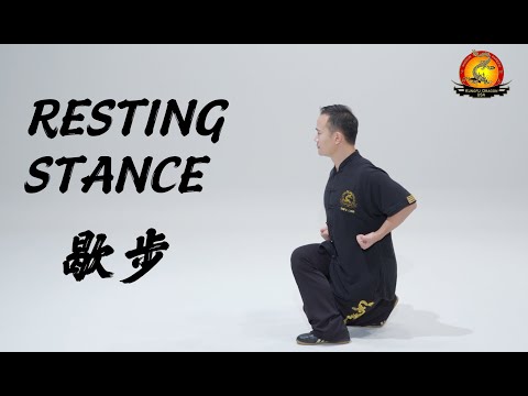 Kung Fu Dragon USA Online Tutorial: Basic Stance  - Resting Stance / 歇步