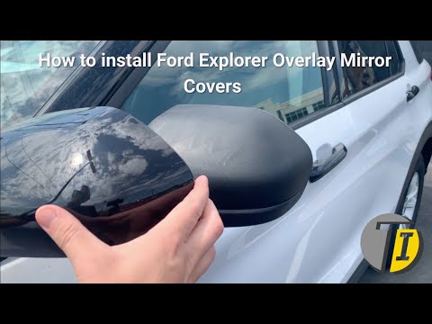 Trim Illusion® 2020-2023 Ford Explorer mirror cover in gloss black install MC6313BLK
