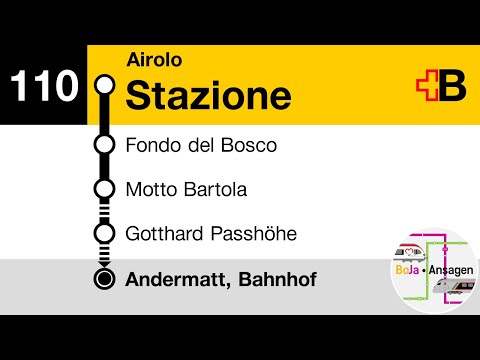 Postauto Ansagen | 110 Airolo - Andermatt | Gotthardpass-Linie | BoJa Ansagen