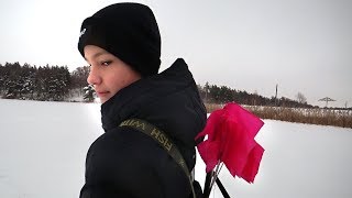 Иду ловить на жерлицы и вот что из этого вышло! Учусь потихоньку! Глебус зимняя рыбалка!