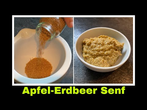 Erdbeersenf Rezept mit Apfel | Apfelsenf | Senf selber machen | Selbstversorgung: Erdbeeren