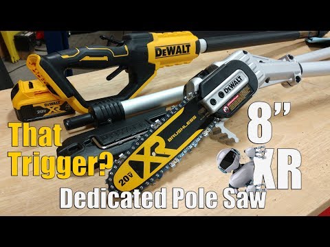 DEWALT 20-Volt XR Brushless 8" Pole Saw Review DCPS620