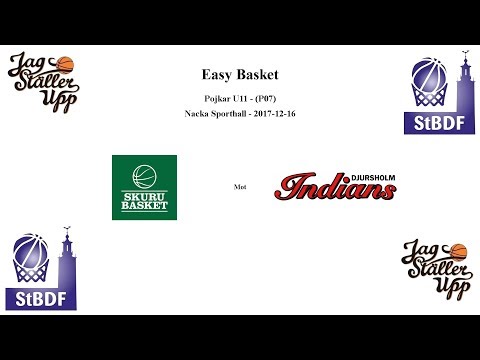 Skuru Basket (P08) mot Djursholm Indians - EB - 2017-12-16
