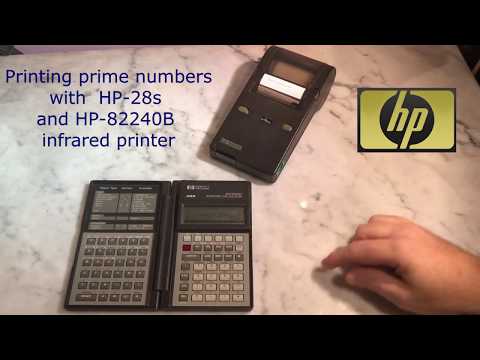 PPNW #8/12 - Printing prime numbers with HP-28s and HP-82240B infrared printer || Casio.ledudu.com