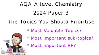 AQA A level Chemistry | Paper 3 | 2024 | Topics to Prioritise
