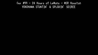 Car 99 - Sunday - 24 Hours of LeMons - MSR Houston 2020