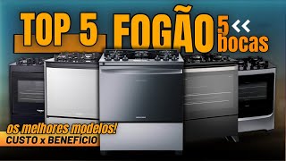 ✅TOP 5 Qual o Melhor FOGÃO 5 Bocas com Mesa de Vidro? Confira 5 Modelos que VALE A PENA comprar!