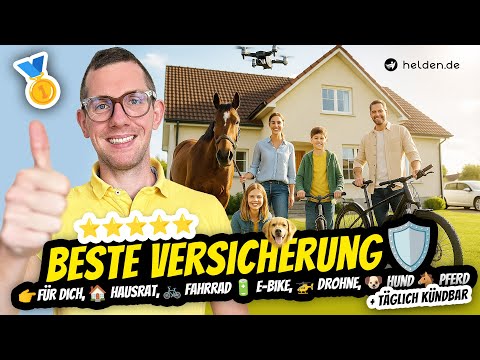 Helden.de 🛡️ beste Versicherung für Dich, 🏠 Hausrat, 🚲 Fahrrad 🔋 E-Bike, 🚁 Drohne, 🐶 Hund 🐴 Pferd