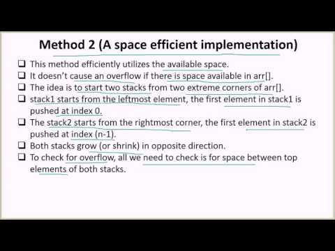 Implement Two Stacks In An Array Geeksforgeeks