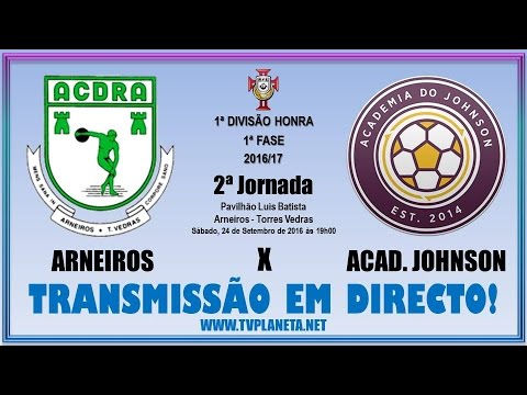 Transmissão Futsal Feminino: ARNEIROS x ACAD. JOHNSON - 1ª Divisão Honra AFL - 2016/17