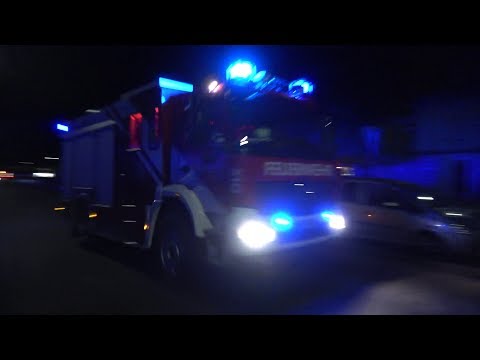[Stoffaustritt aus Kesselwagen] Einsatzfahrten Feuerwehr Duisburg zum Bahnhof Bissingheim