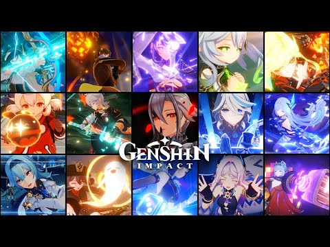 All 56 5 Star Character’s Bursts Animations in Release Order - Version 1.0 to 5.8 [Genshin Impact]