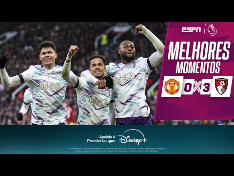 Gols e lances de Manchester United x Bournemouth