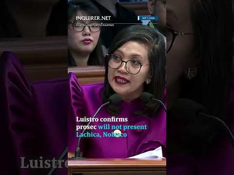Prosecution panel will no longer supposed witnesses present Lachica & Nolasco