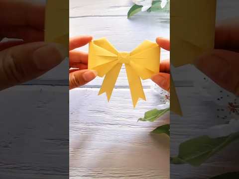 How to make paper✨bow Easy DIYPaper Bow#paperbow#diybow #bowwithpaper