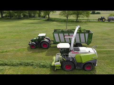 CLAAS JAGUAR 940 und FENDT 826 & 828 am Grashäckseln / Grasernte 2022 / TEIL 3 / 4K