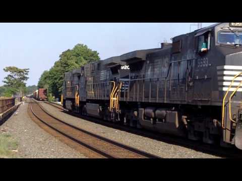 SHAVE AND A HAIRCUT!!! Norfolk Southern 33K Cuts Train with AWESOME Crew