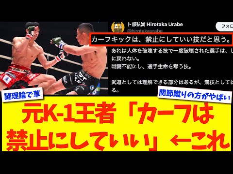 【禁止？】元K-1王者「カーフキックは禁止にしていい」←これ【格闘技反応】【ネットの反応】