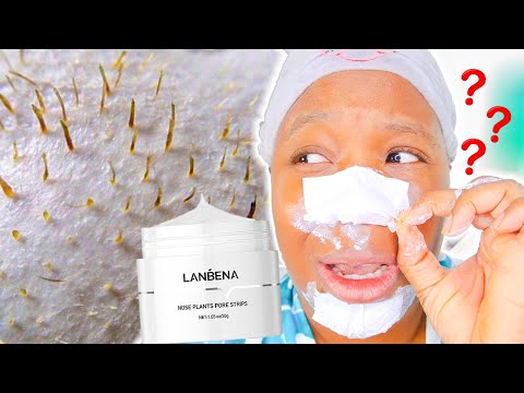 Lanbena Blackhead Remover Mask Pore Strips Worth THE HYPE! 😂