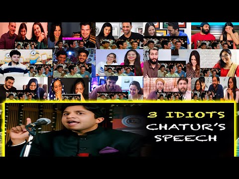 Chatur's speech - Funny scene  3 Idiots  Aamir Khan | Mixed Mashup Reaction