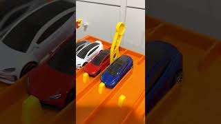 Tesla Race - Roadster vs Model X vs Model S vs Model 3 #HotWheels #DragRace #racing