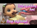 Baby Alive FEEDING FAIL Chocolate Pudding And Has A POOP EXPLOSION