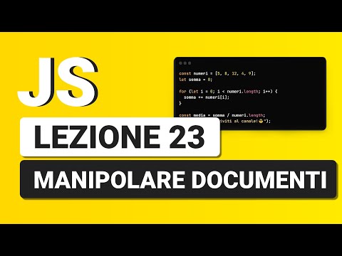 Javascript Tutorial Italian 23 - DOM Manipulation
