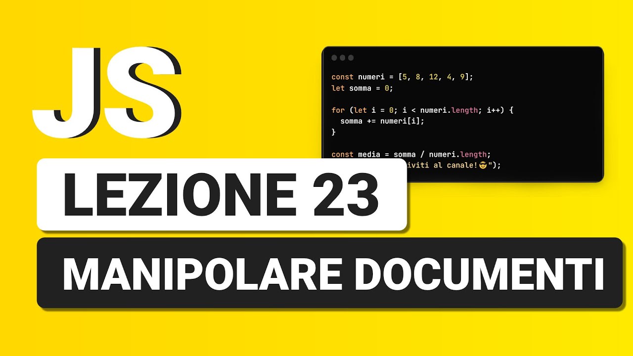 Javascript Tutorial Italiano 23 - Manipolazione DOM