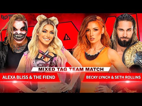 WWE 2K23 | Alexa Bliss & The Fiend Vs Becky Lynch & Seth Rollins - Mixed Tag Team Match | WWE Raw