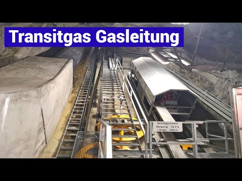 Transitgas Standseilbahnen Höhenprofil der Gasleitung Meiringen - Grimsel  - Wallis - Grenze Italien