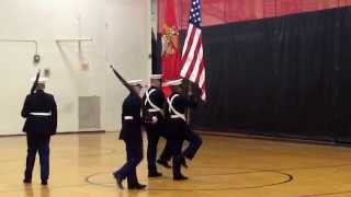 preview picture of video 'Portage High School MCJROTC Color Guard A - East Aurora 2015'